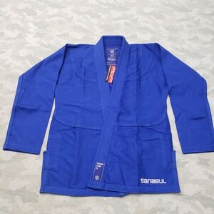 Sanabul BJJ Gi Mens A0 Blue Brazilian Jiu Jitsu Martial Arts Kimono Jacket NWT